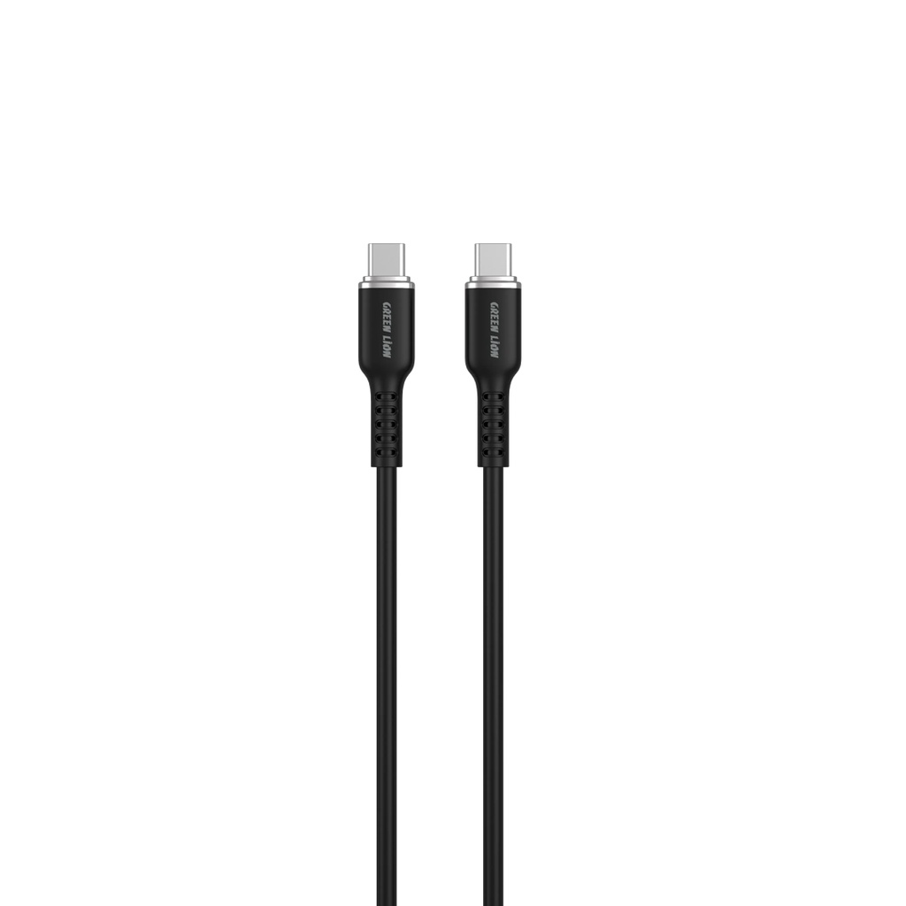 کابل شارژ گرین لاین مدل (Silicone USB-C to USB-C) توان 60 وات