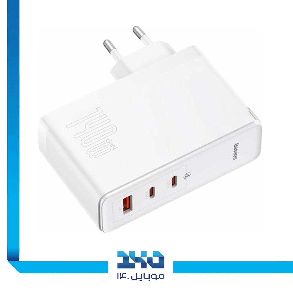 شارژر دیواری 140 وات بیسوس مدل GaN5 Pro Digital