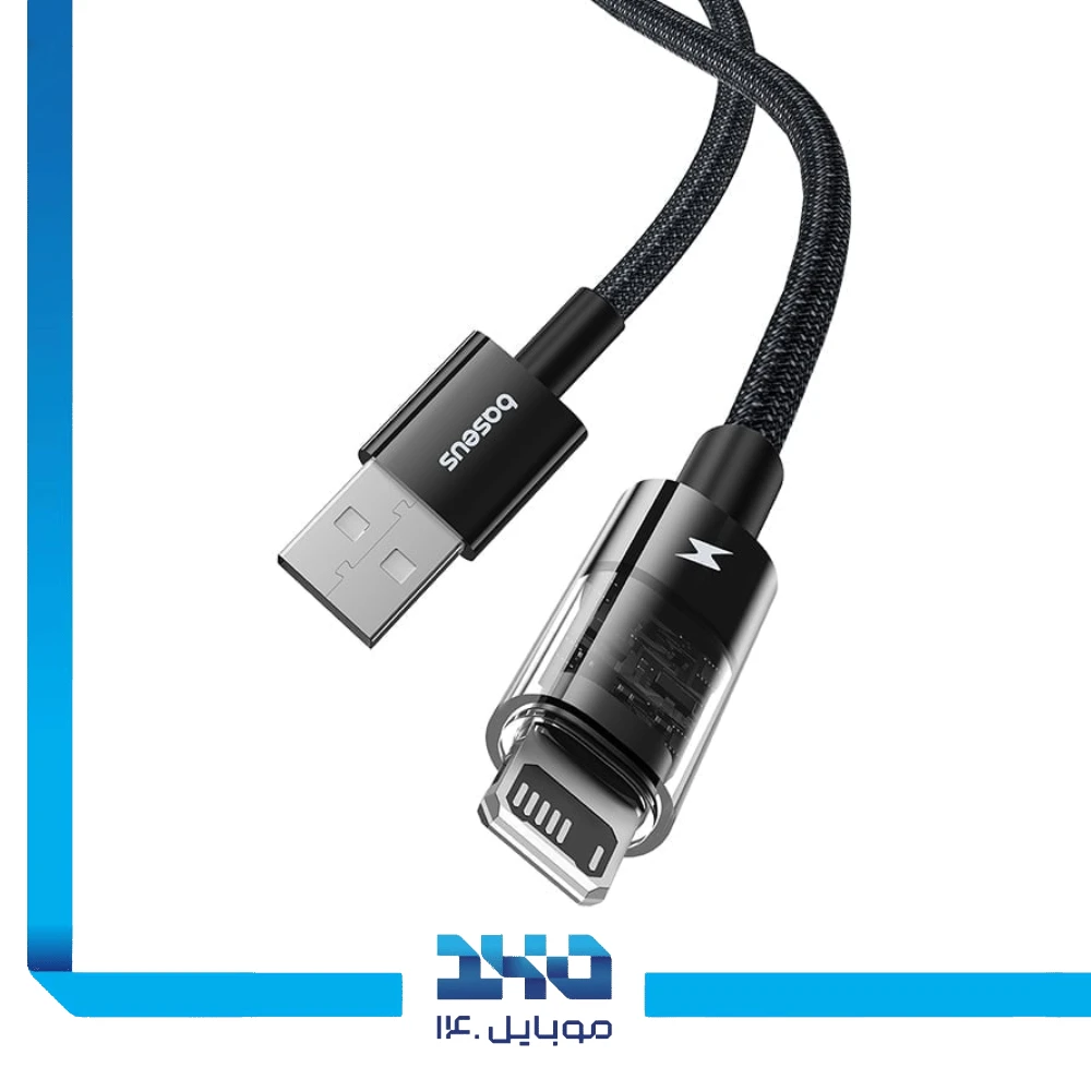 کابل USB به لایتنینگ بیسوس مدل (Gem) طول 1 متر