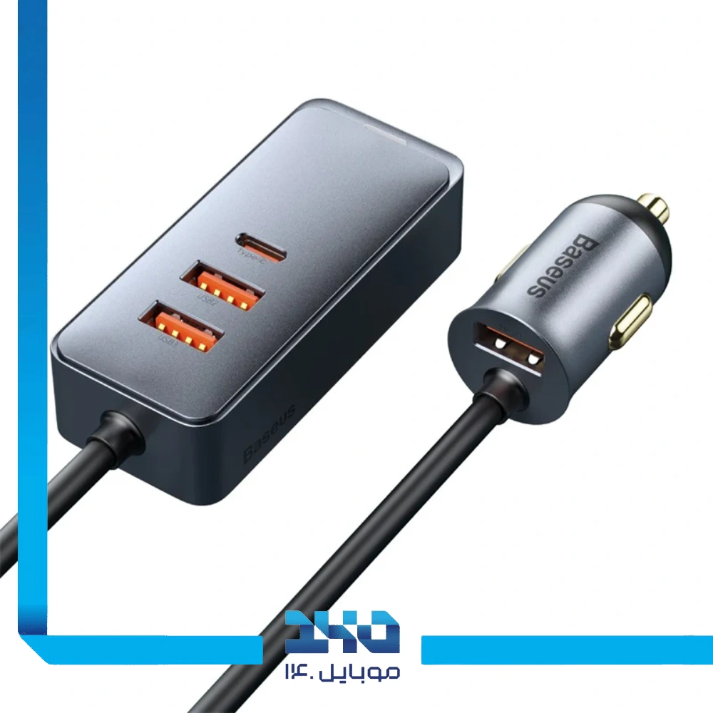 شارژر فندکی 120 وات بیسوس مدل Share Together (CCBT-B0G)
