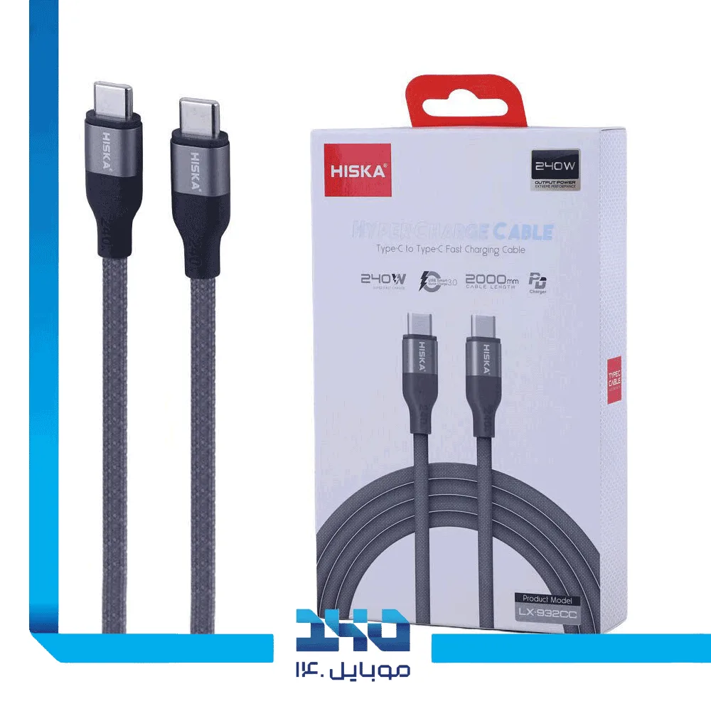 کابل شارژ دو سر تایپ سی هیسکا مدل LX-932CC