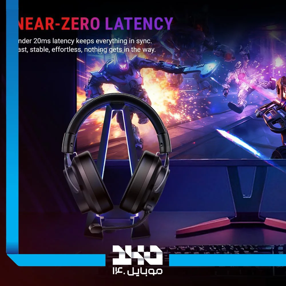 هدست گیمینگ بیسیم کیوسیوای مدل Heroad VT200 Pro
