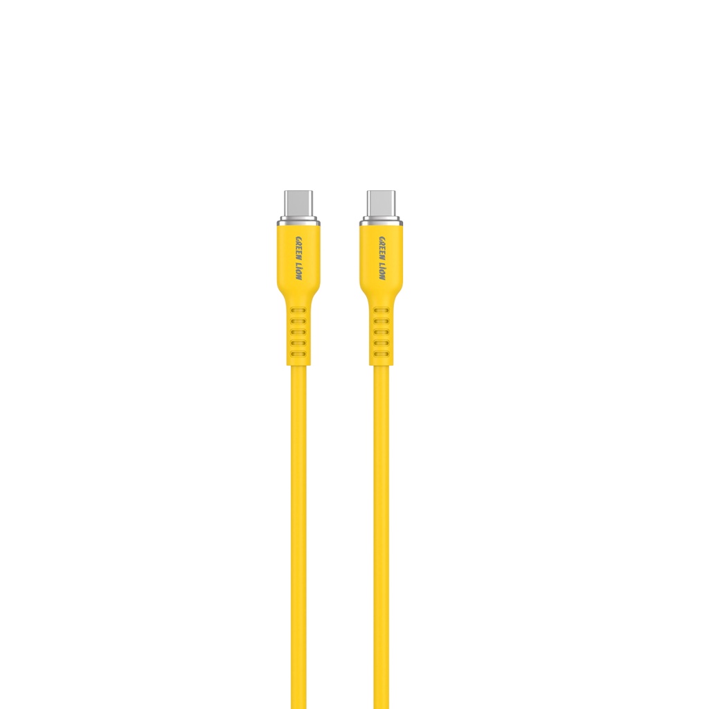 کابل شارژ گرین لاین مدل (Silicone USB-C to USB-C) توان 60 وات
