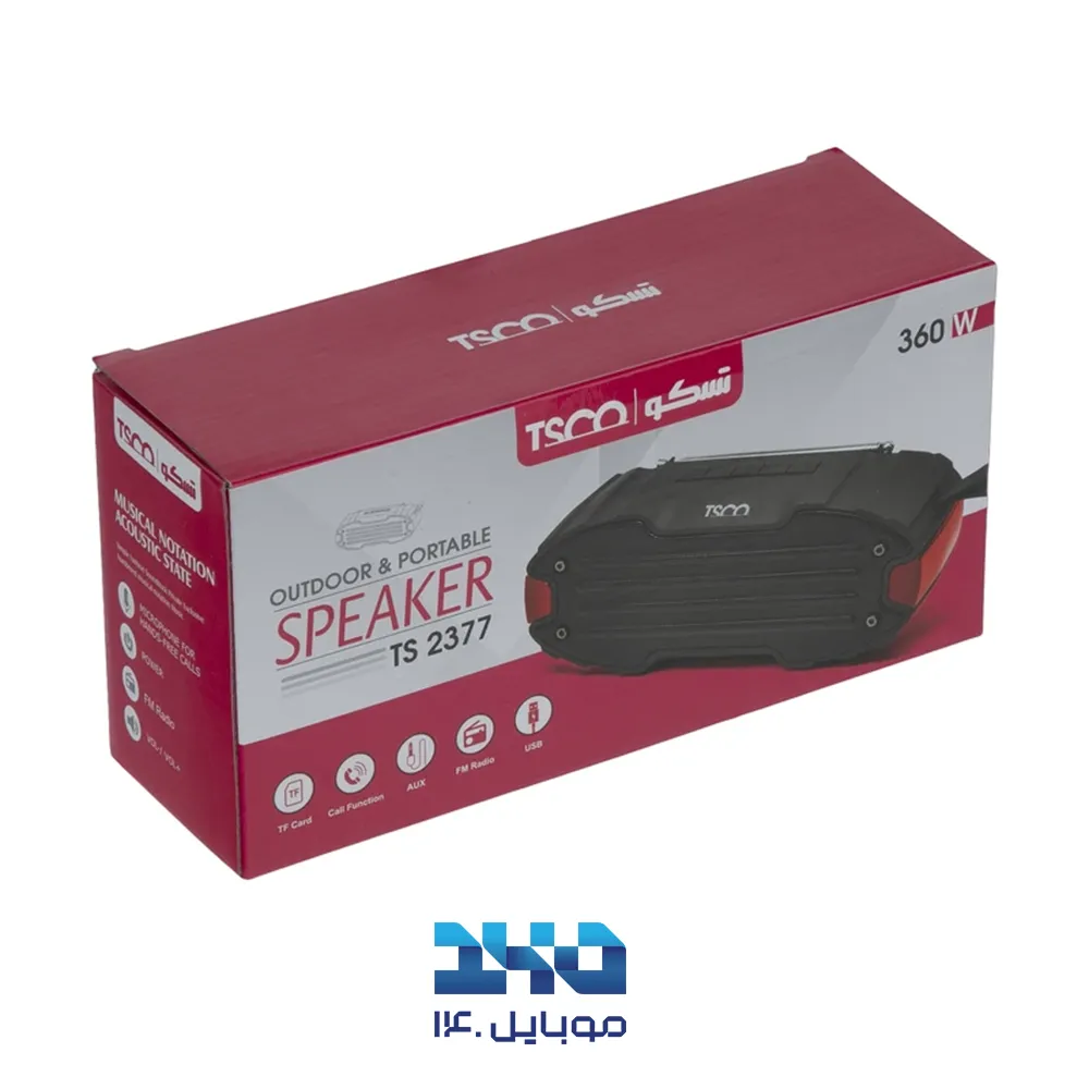 اسپیکر بلوتوثی قابل‌حمل تسکو مدل TS 2377