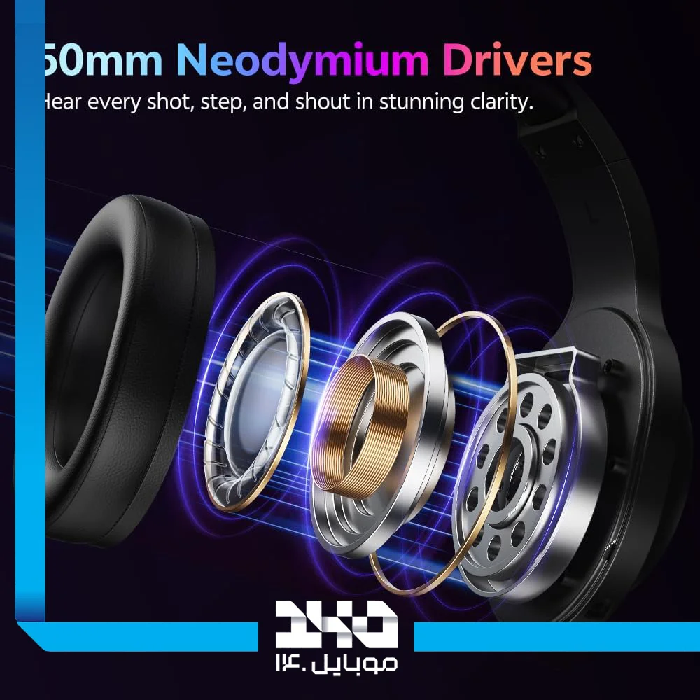 هدست گیمینگ بیسیم کیوسیوای مدل Heroad V200 Pro