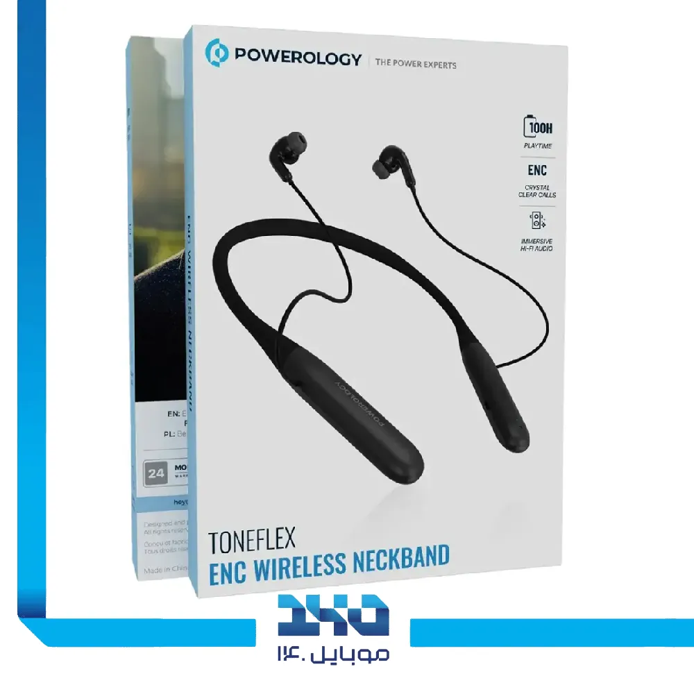 هندزفری گردنی بی سیم پاورولوژی مدل Toneflex ENC
