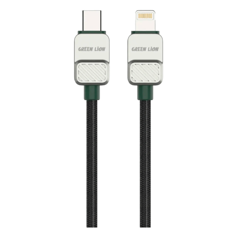 کابل تایپ سی به لایتنینگ گرین لاین مدل Electroplated Braided Cable