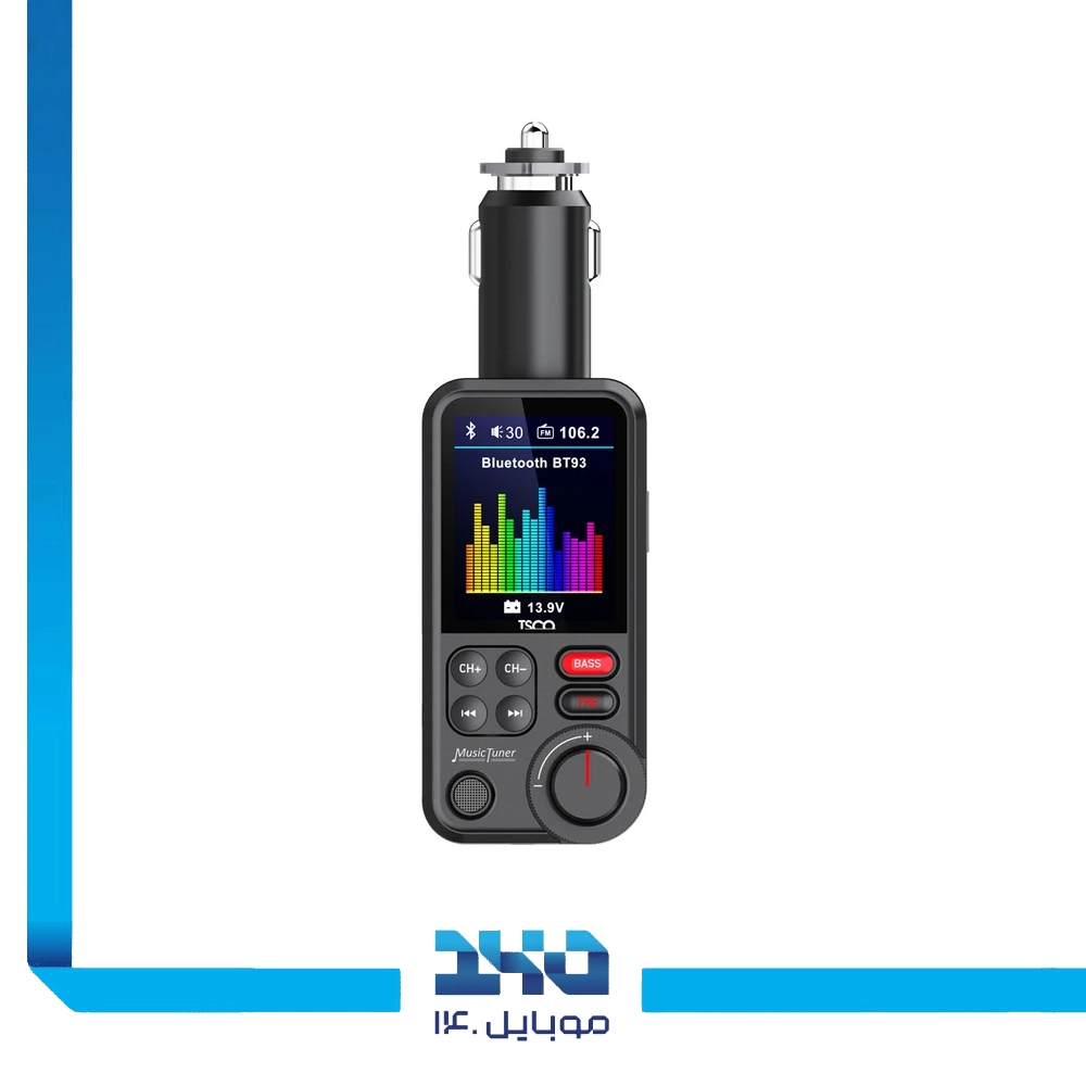 شارژر فندکی و رابط بلوتوث خودرو تسکو مدل (BFM 2220) 18 وات