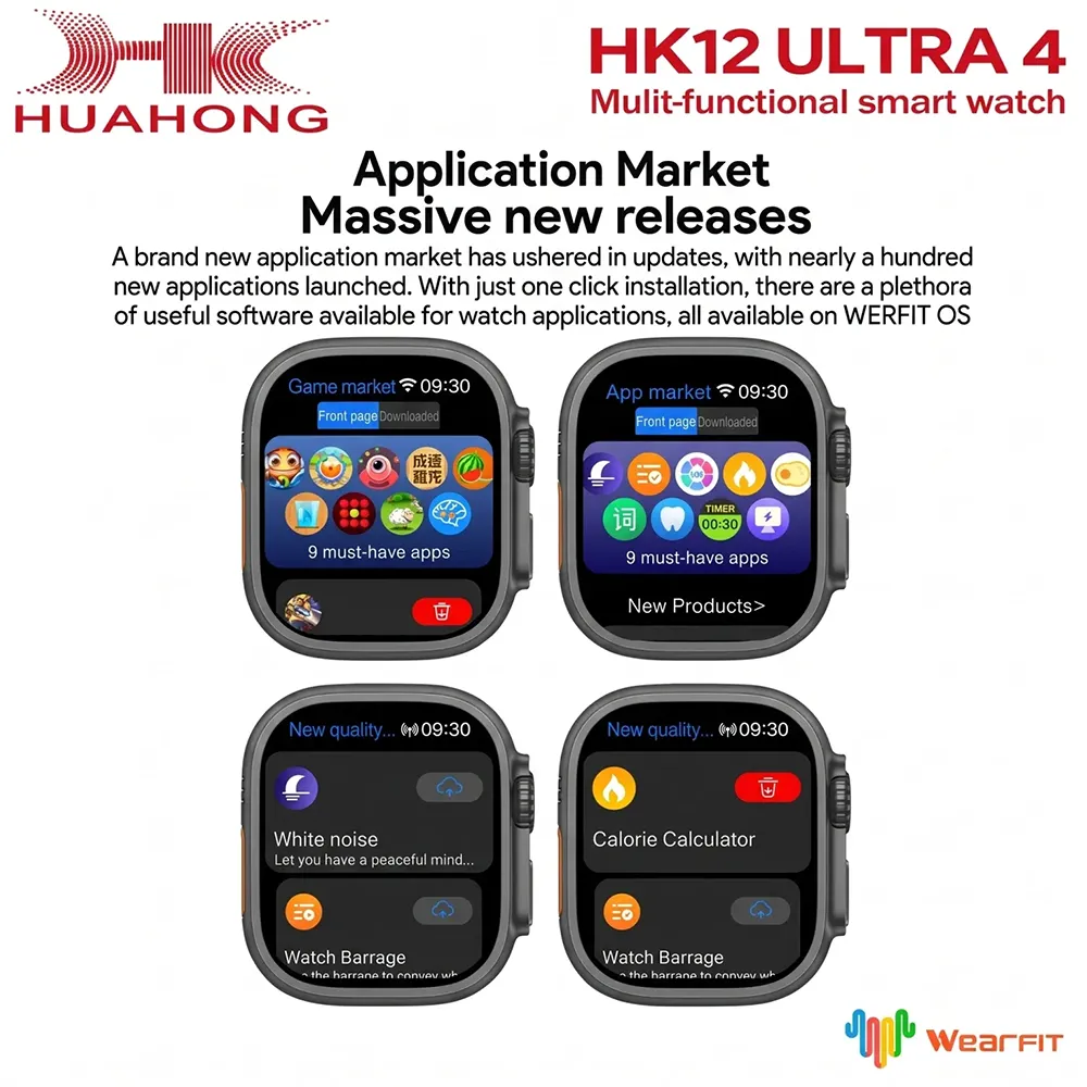 ساعت هوشمند هواهونگ HK12 Ultra 4 سایز 49 میلیمتر