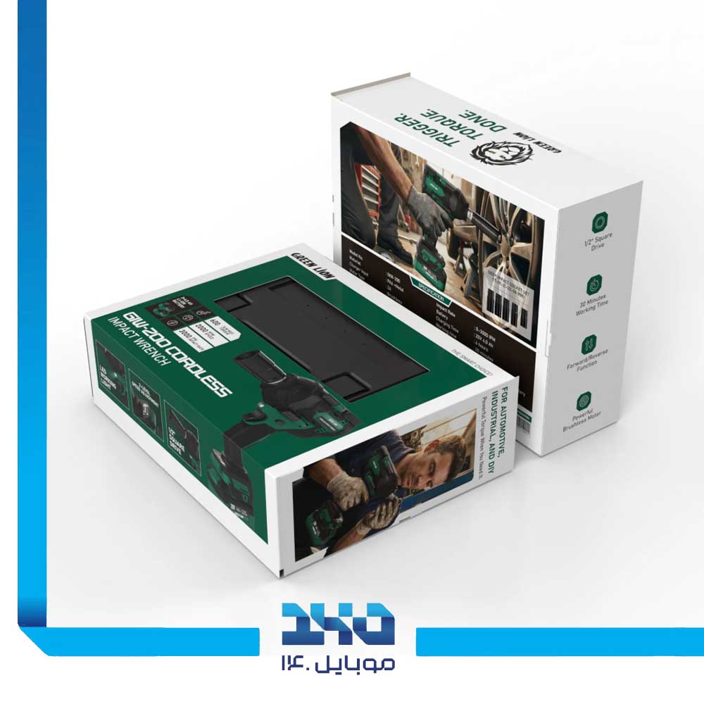 آچار بکس شارژی ضربهای گرین لاین مدل (GIW-200)