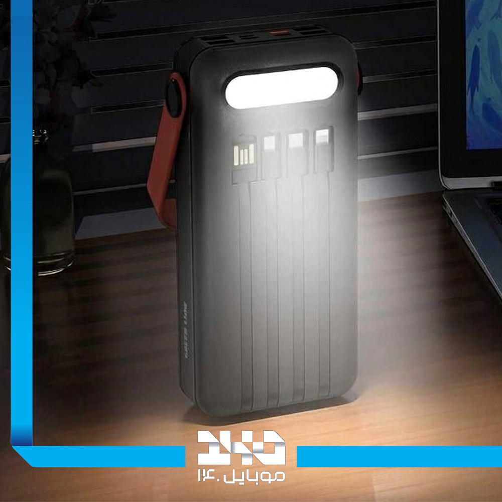 پاوربانک گرین لاین 30000mAh مدل (GNSOLAR30PBBK)