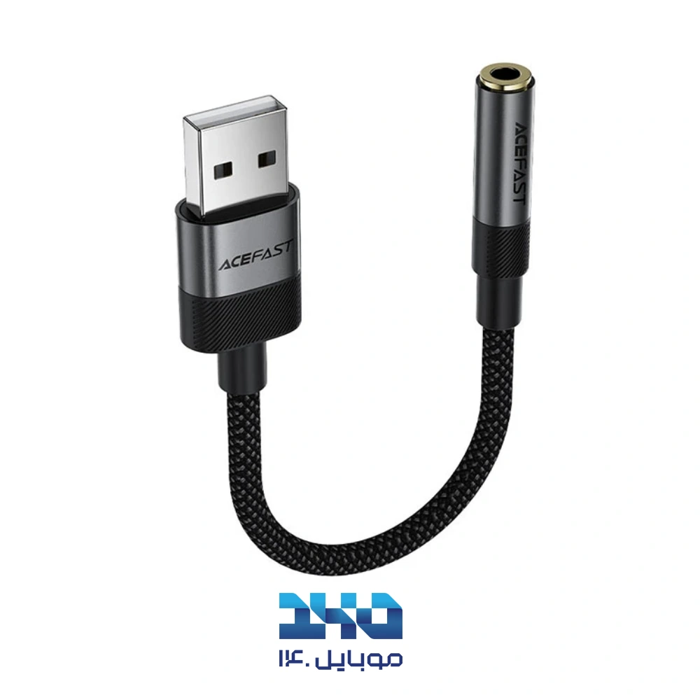 کابل تبدیل USB به پورت AUX ایس فست مدل J13 طول 15 سانتی‌متر