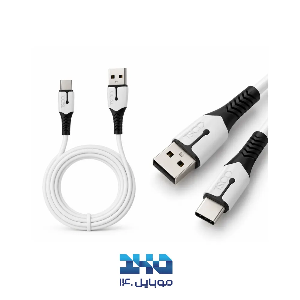 کابل شارژ USB به USB-C تسکو مدل TCC 401 طول یک متر