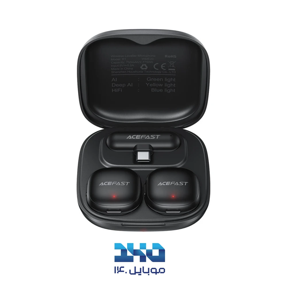 ست میکروفون بیسیم ایس فست مدل R1 با درگاه Type-C