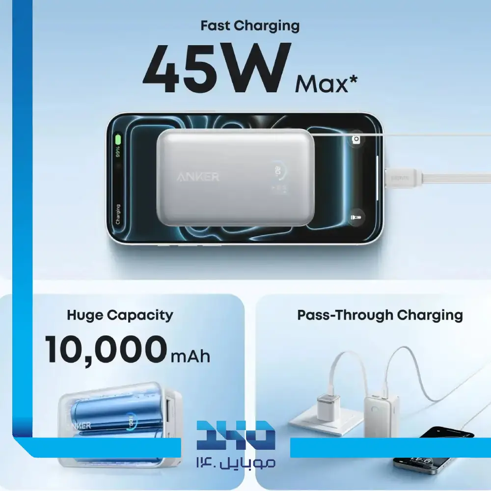 پاور بانک انکر نانو 10000 mAh مدل A1638