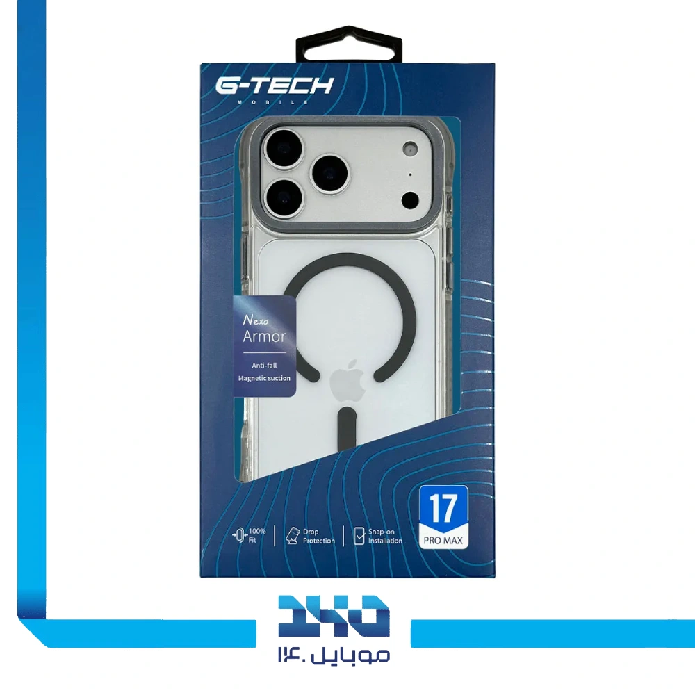قاب گوشی آیفون 17 پرو مکس جیتک مدل NEXO ARMOR شفاف