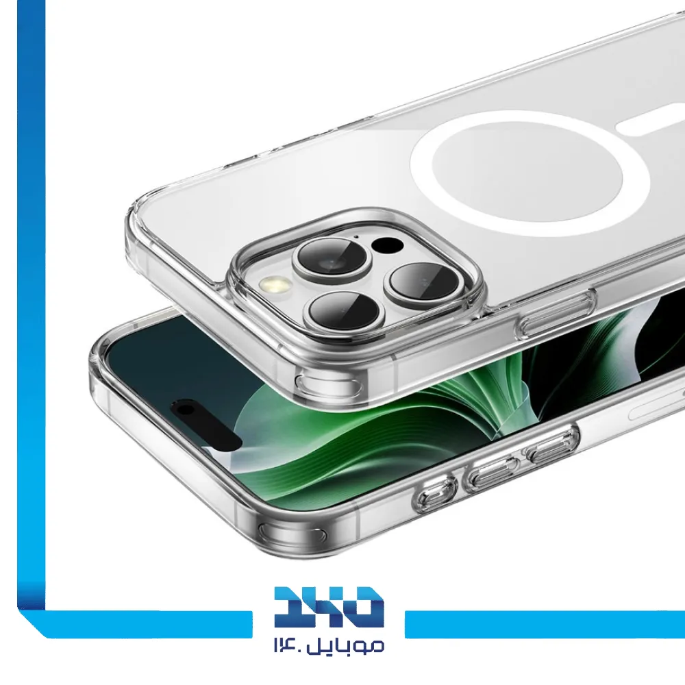 قاب گوشی آیفون 16 پرو مدل Green Lion MagSafe Crystal Clear فوق شفاف