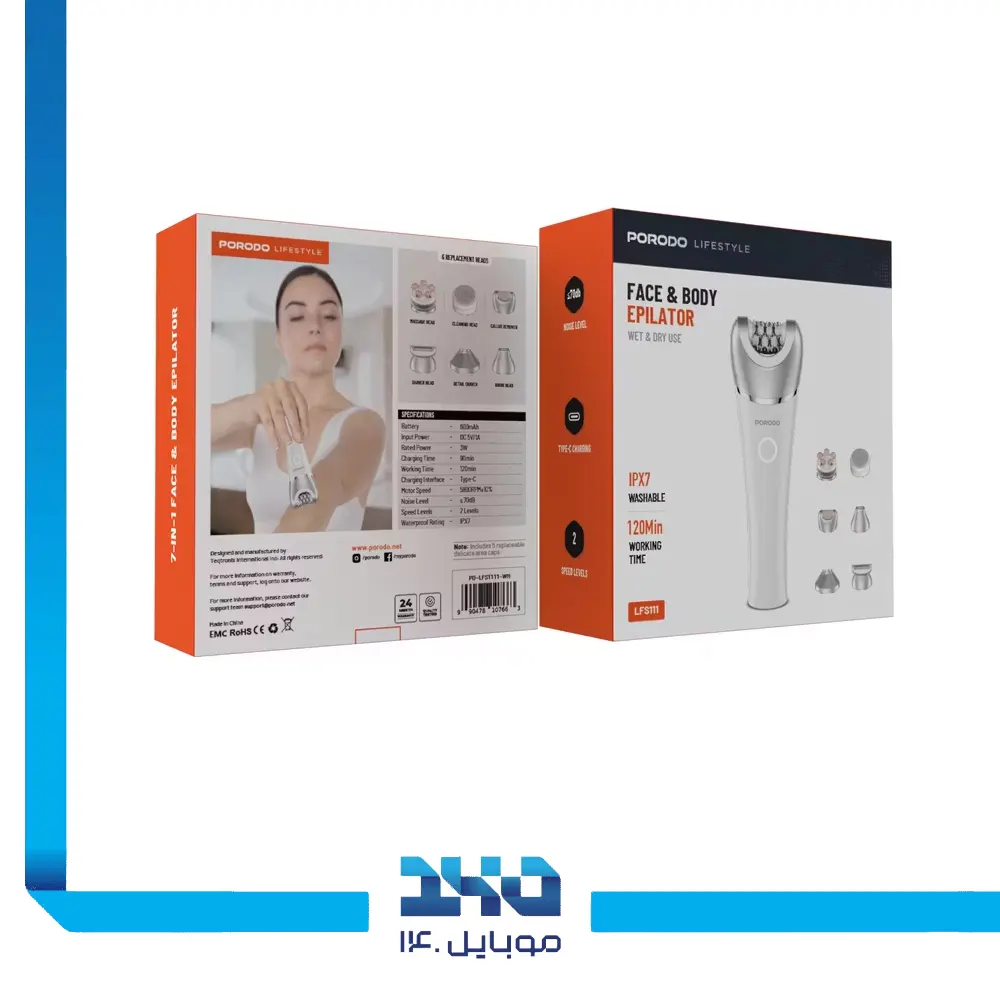 اپیلاتور صورت و بدن پرودو مدل PDLFST111