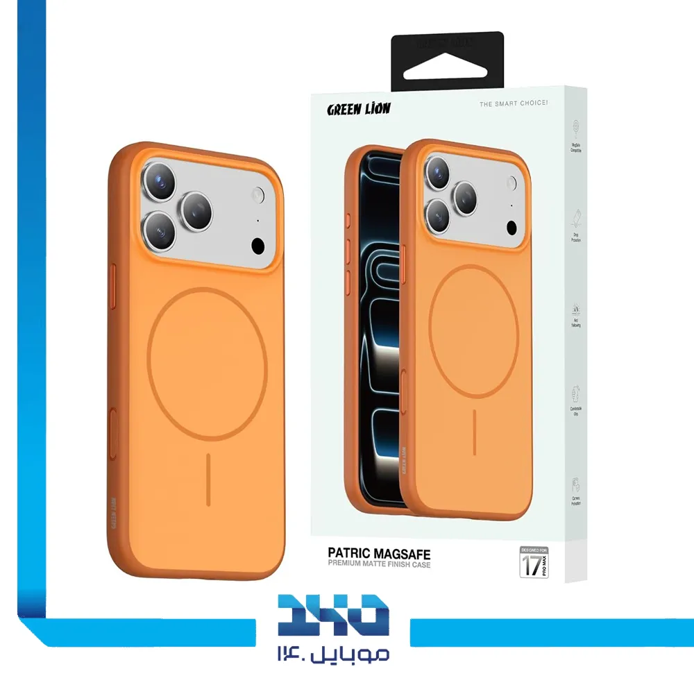 قاب گوشی آیفون 17 پرو مکس مدل Green Lion Patric MagSafe Premium Matte Finish مات