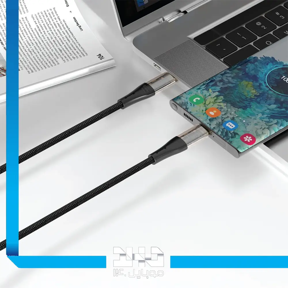 کابل تبدیل USB-C به USB-C گرین لاین مدل (Transparent)