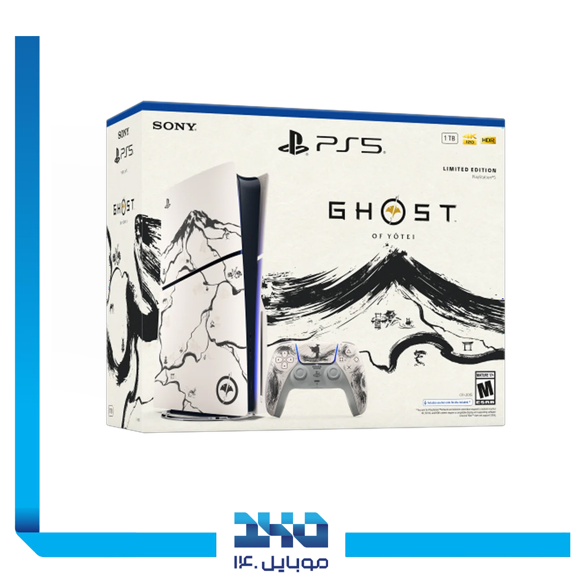 کنسول بازی سونی مدل Play Station 5 Slim Standard مدل Ghost of Yotei - ریجن 2015 آمریکا - مشکی