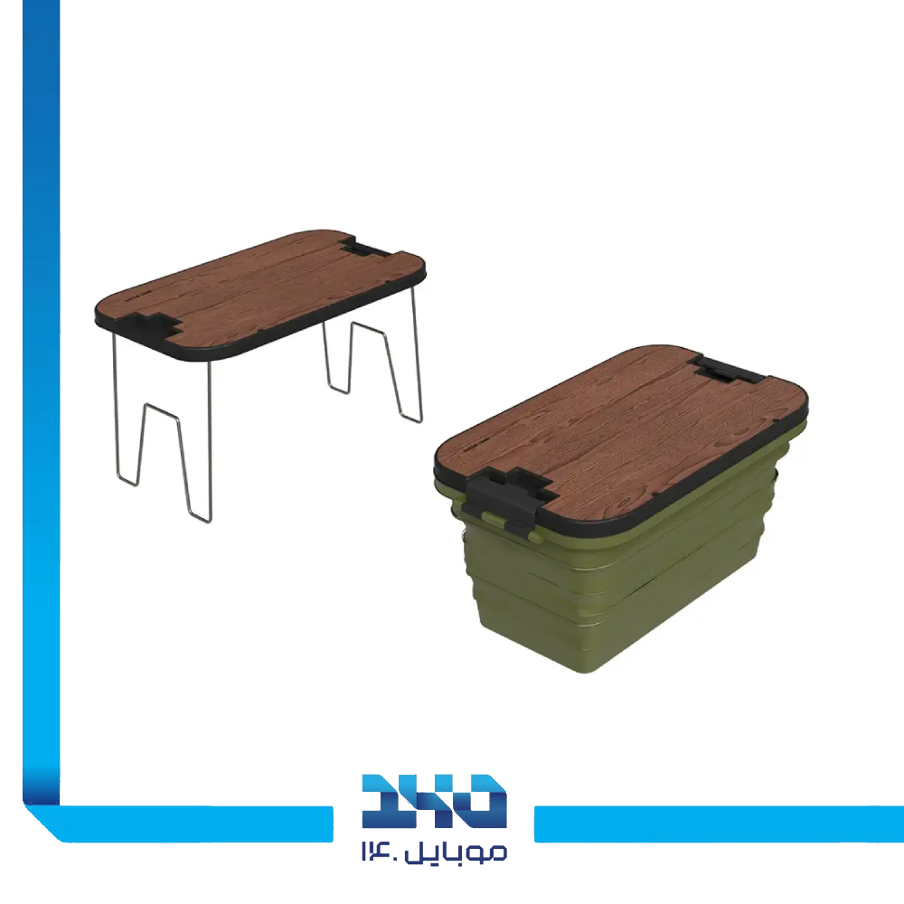 سبد تاشو با میز کمپینگ گرین لاین مدل GNFLBSKTBLGN