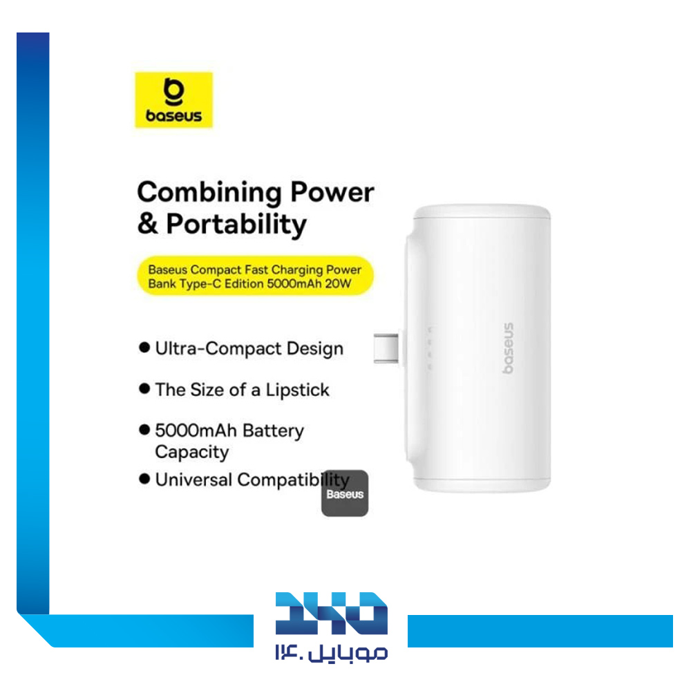 پاوربانک بیسوس 5000 mAh مدل Compact