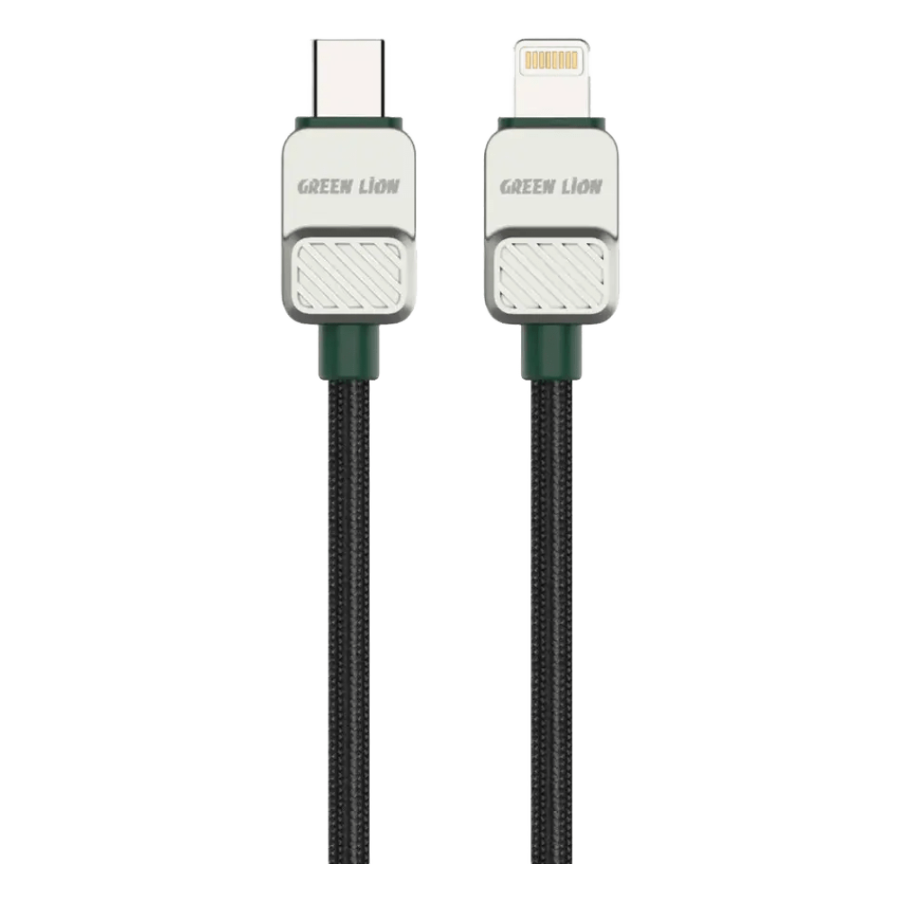 کابل تایپ سی به لایتنینگ گرین لاین مدل Electroplated Braided Cable