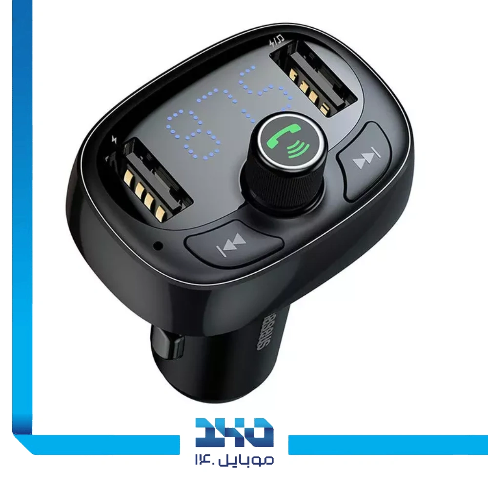 فرستنده FM و شارژر فندکی بیسوس مدل T Shaped S-09