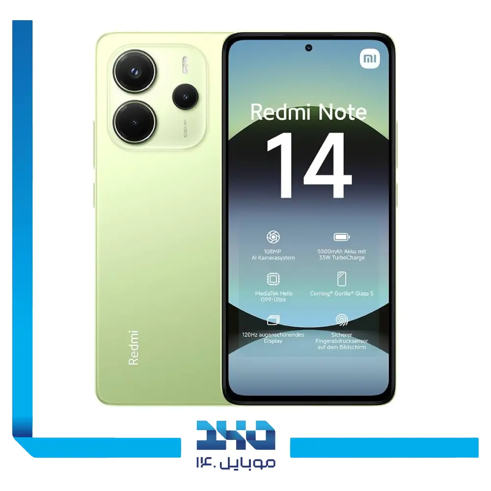 گوشی موبایل شیائومی مدل 14 Redmi Note ظرفیت 256 گیگابایت رم 8 گیگابایت