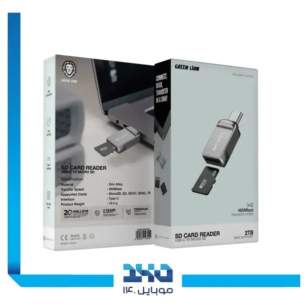 رم ریدر گرین لاین مدل Micro SD To USB-C