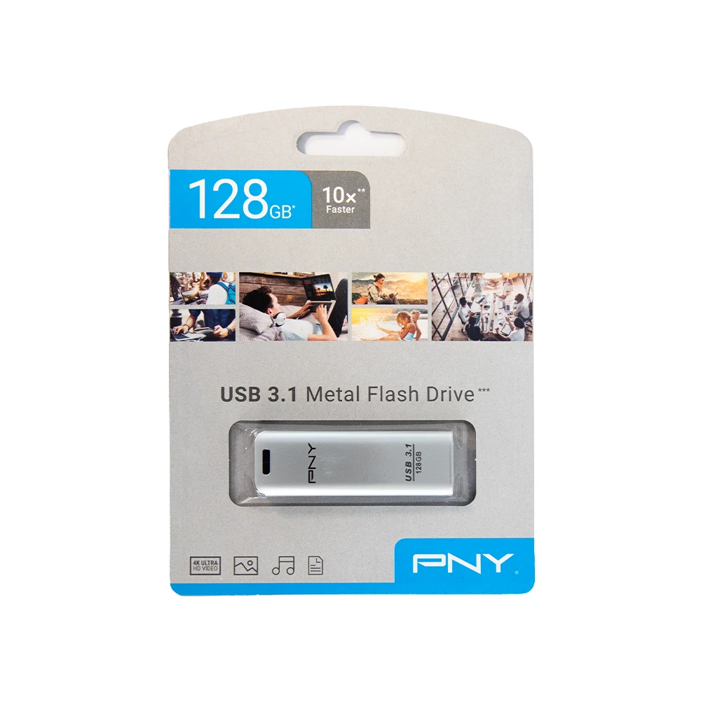 فلش مموری پی ان وای مدل Metal ظرفیت 128 گیگابایت با رابط USB 3.1
