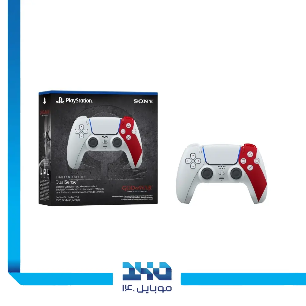 دسته بازی PS5 مدل God of War نسخه محدود 20 سالگی
