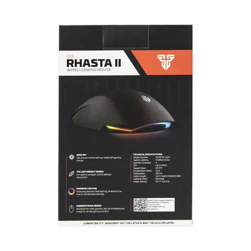 موس گیمینگ سیمی فن تک مدل (G13) Fantech Rhasta II