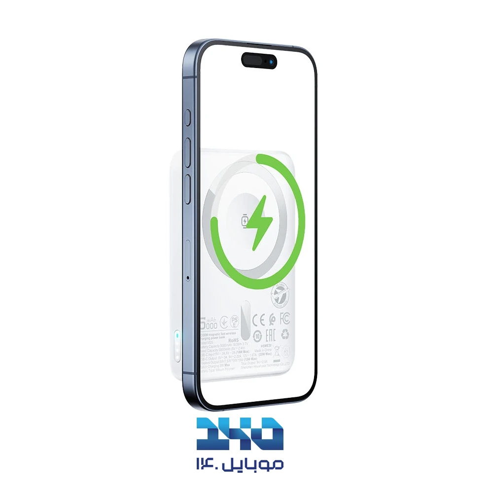 پاوربانک وایرلس مگنتی ایس فست 5000mAh مدل M25