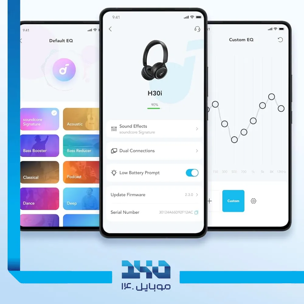 هدفون بی سیم انکر مدل SoundCore H30i