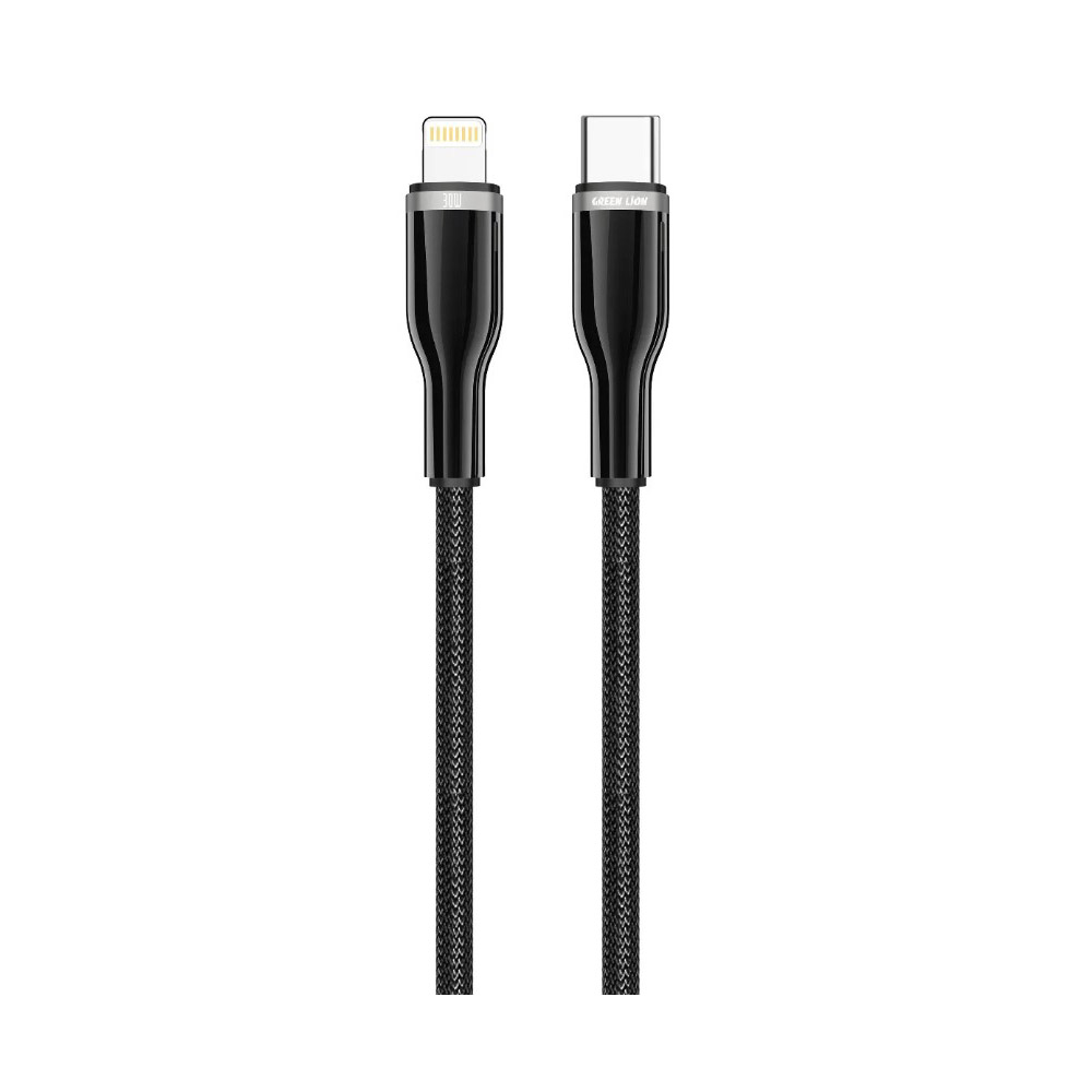 کابل USB-C به لایتنینگ 27 وات گرین لاین مدل Braided Zinc Alloy
