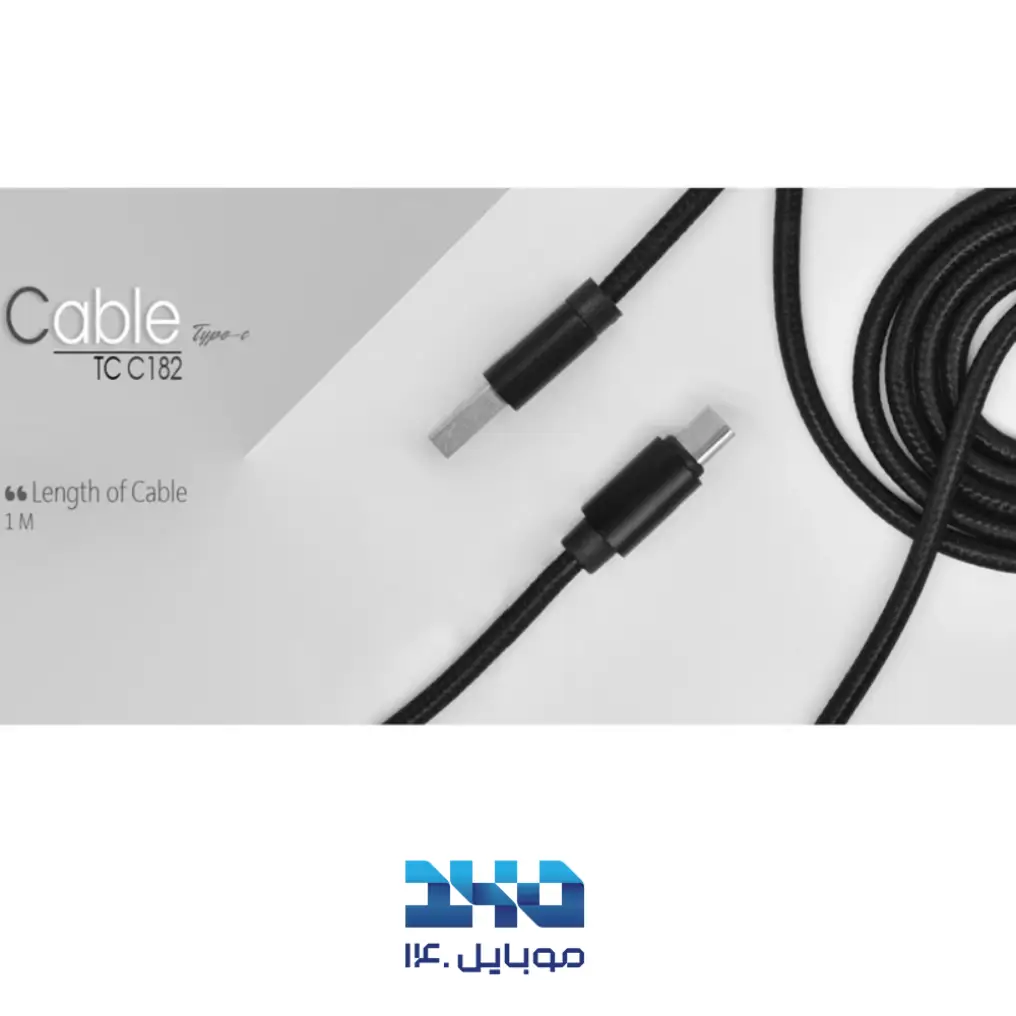 کابل تبدیل USB به USB-C تسکو مدل TCC 182 طول 1 متر