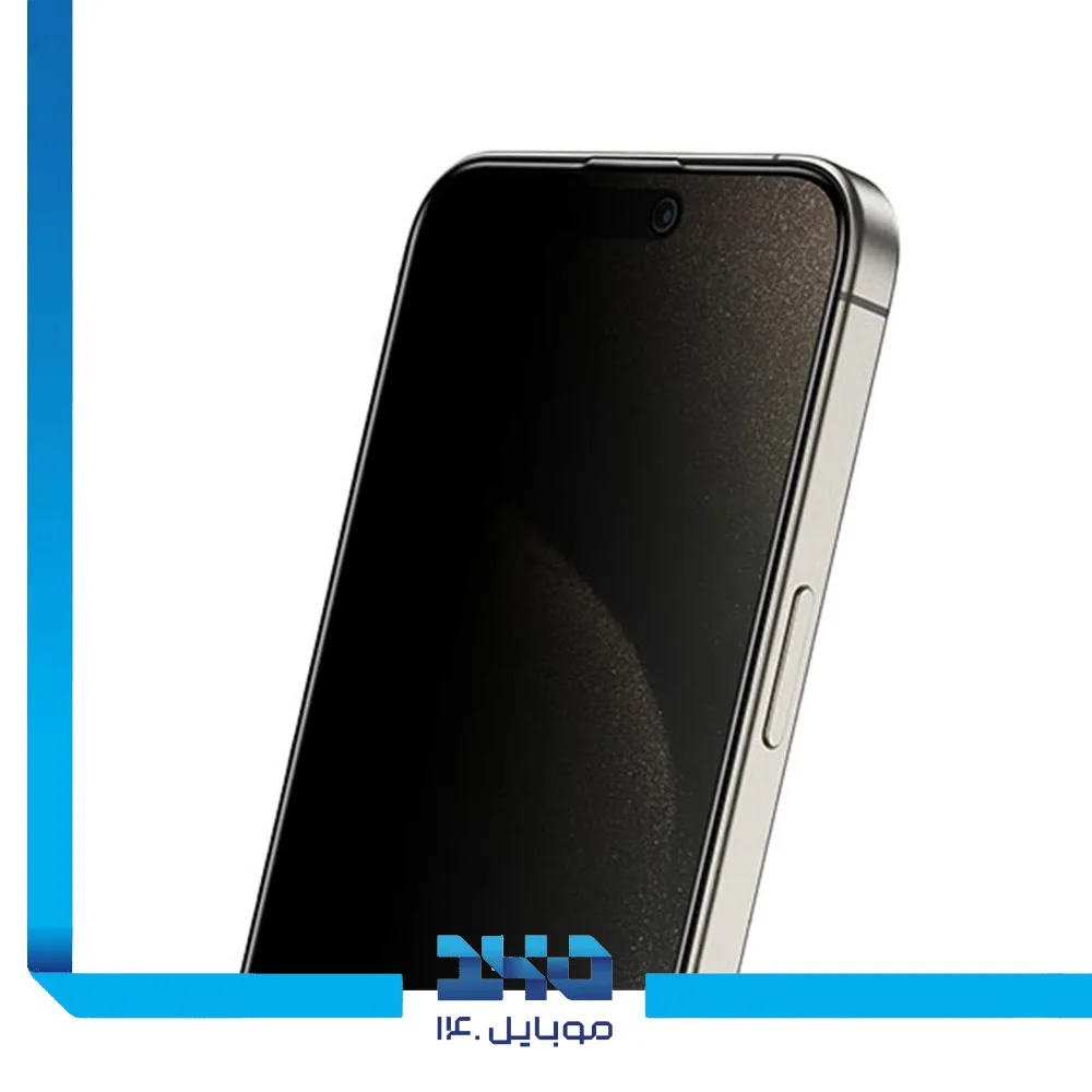 گلس 3D شفاف گوشی آیفون 15 پرو گرین لاین مدل Picasso