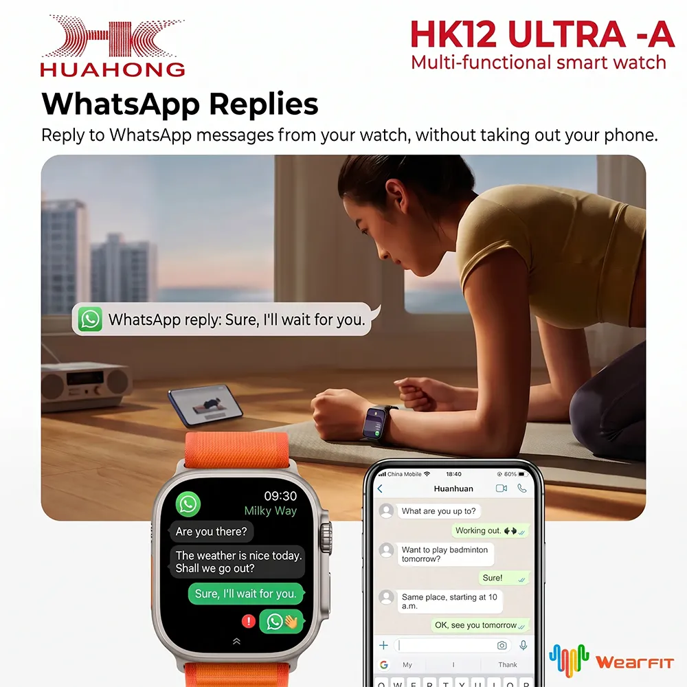 ساعت هوشمند هواهونگ مدل HK12 Ultra A سایز 50 میلیمتر