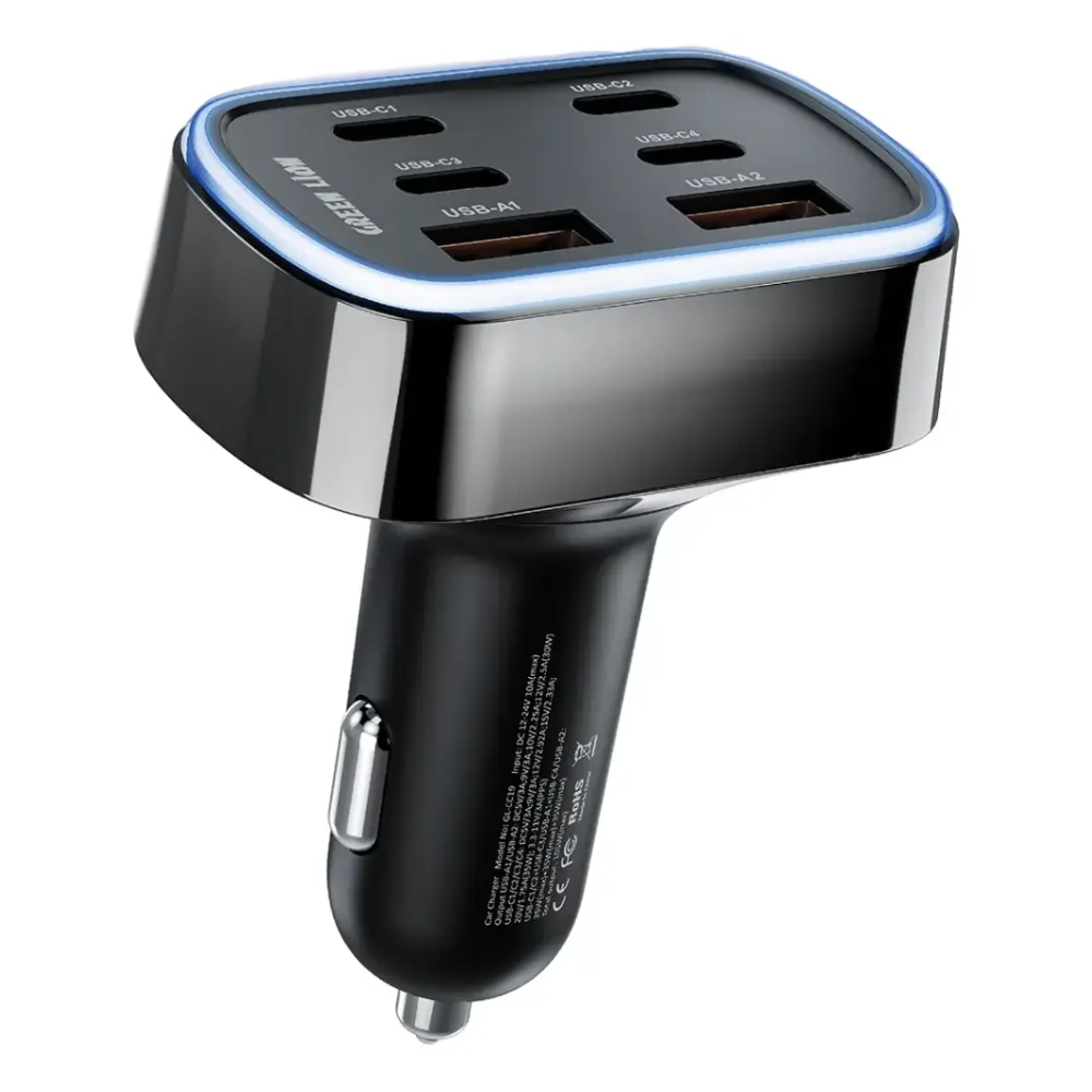 شارژر فندکی گرین لاین 105 وات مدل GNHIDRVCCBK