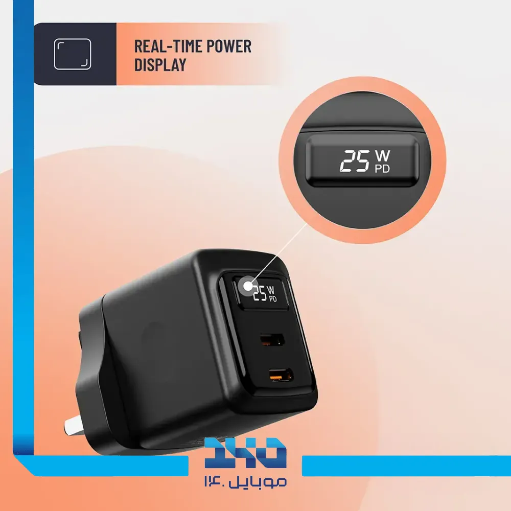 شارژر دیواری 25 وات پرودو مدل FWCH079C با کابل Type-C
