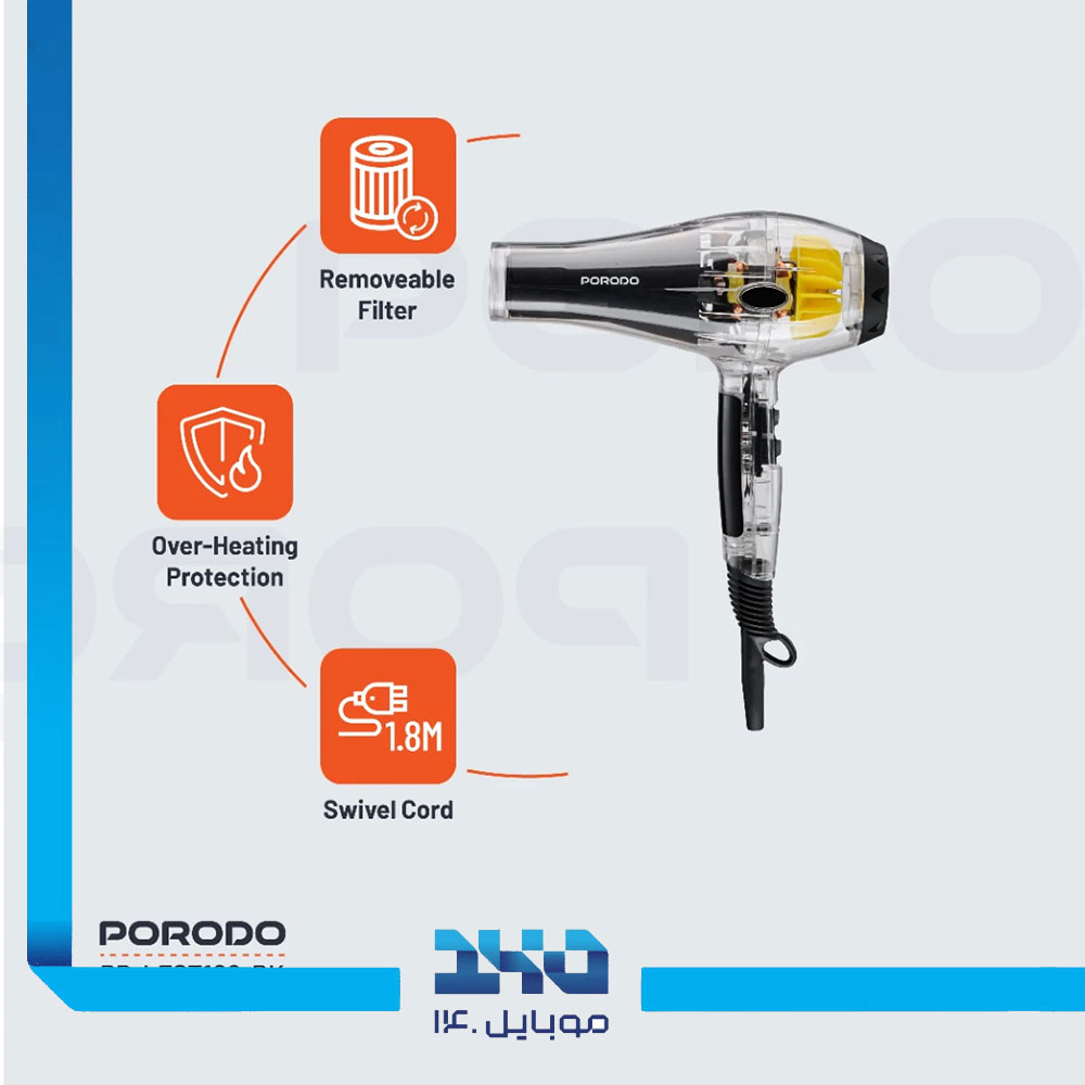 سشوار پرودو مدل Crystal Shell