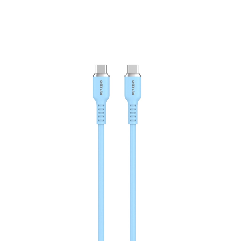 کابل شارژ گرین لاین مدل (Silicone USB-C to USB-C) توان 60 وات