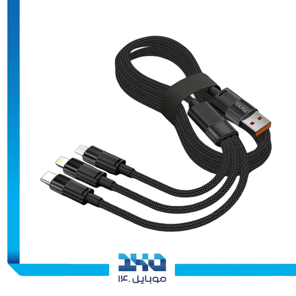 کابل USB-A به USB-C / لایتنینگ / microUSB تسکو مدل (TCT 111)