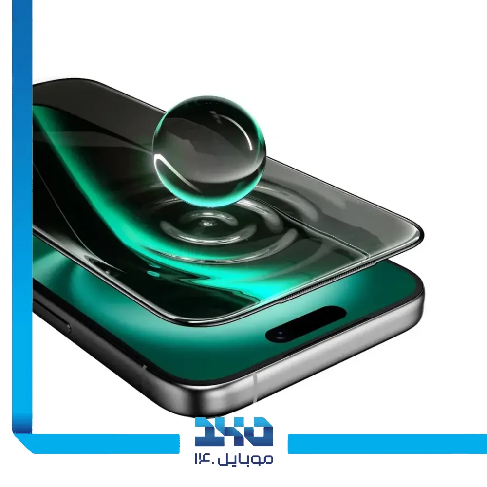 گلس 3D شفاف گوشی آیفون 17 گرین لاین مدل Picasso