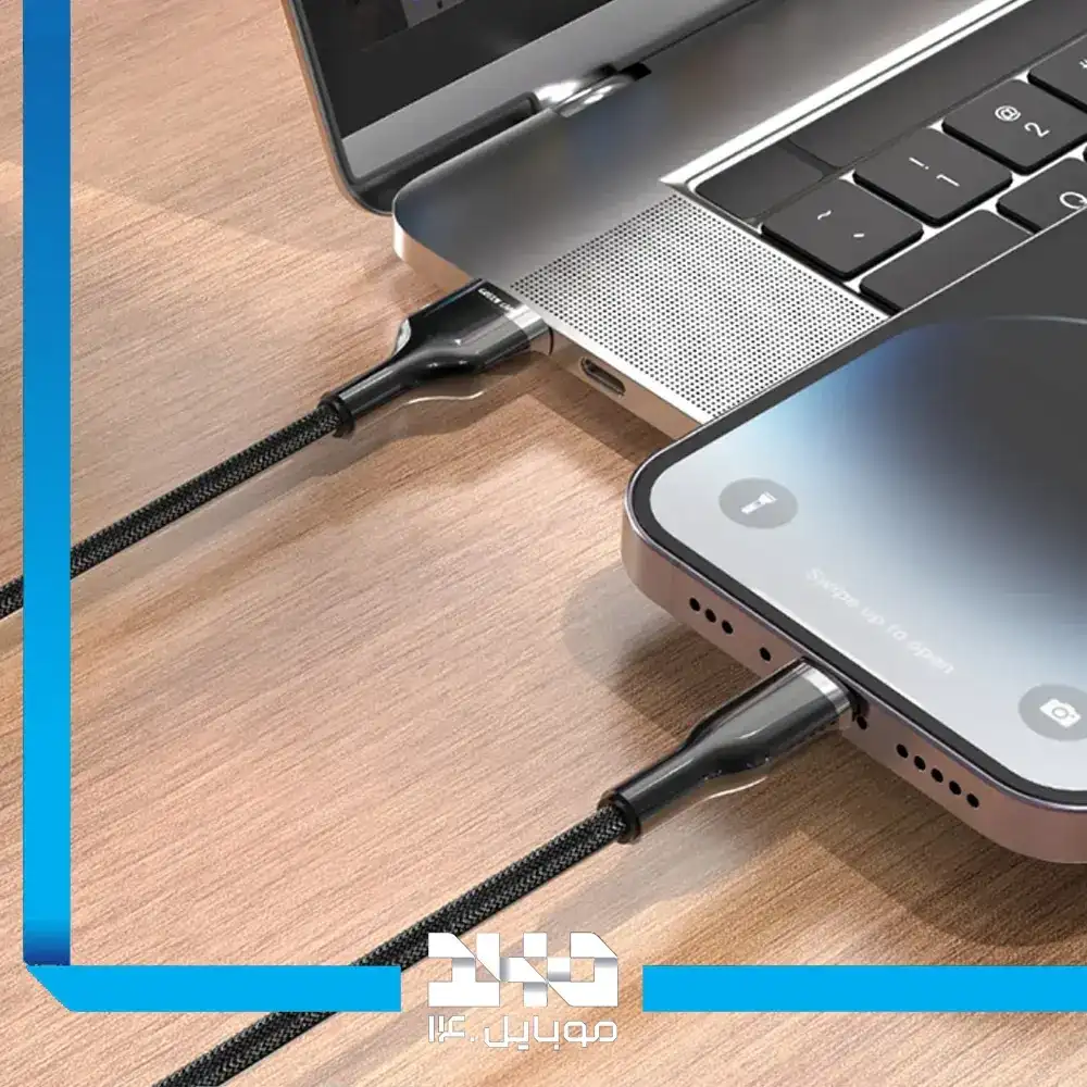 کابل شارژ USB-A به لایتنینگ گرین لاین مدل Braided و کانکتور آلیاژ روی توان 12 وات