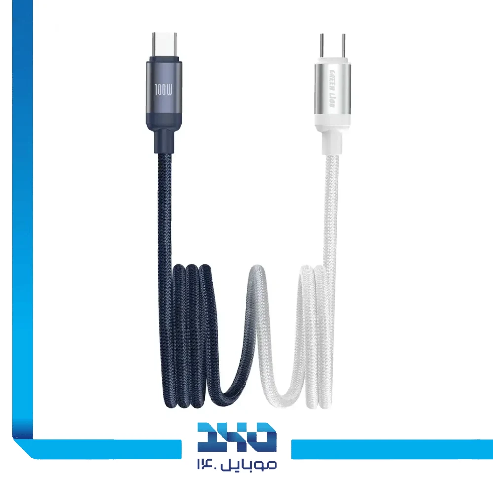 کابل دو سر تایپ سی گرین لاین مدل Duo Color Braided