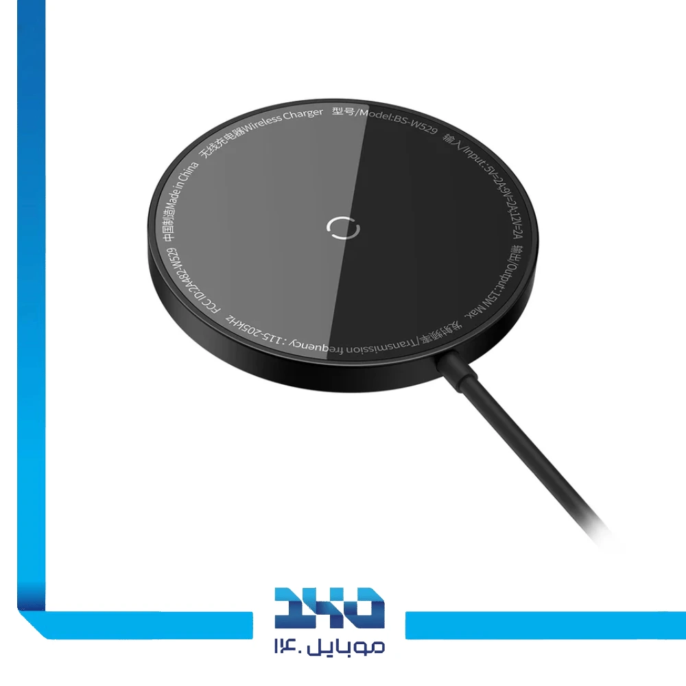 شارژر بیسیم 15 وات بیسوس مدل Simple Mini3