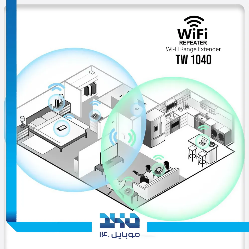 ریپیتر روتر بی‌سیم تسکو مدل (TW 1040)